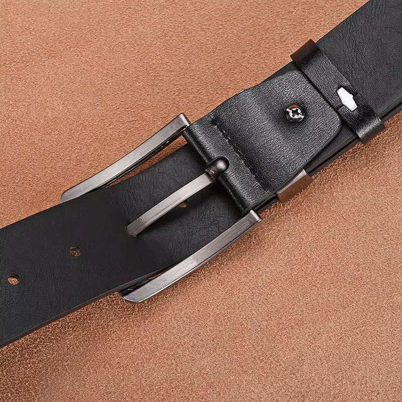 Genuine Leather for Men'S High Quality Buckle Jeans Cowskin Casual Belts Business Cowboy Waistband Male Fashion Designer 2025New