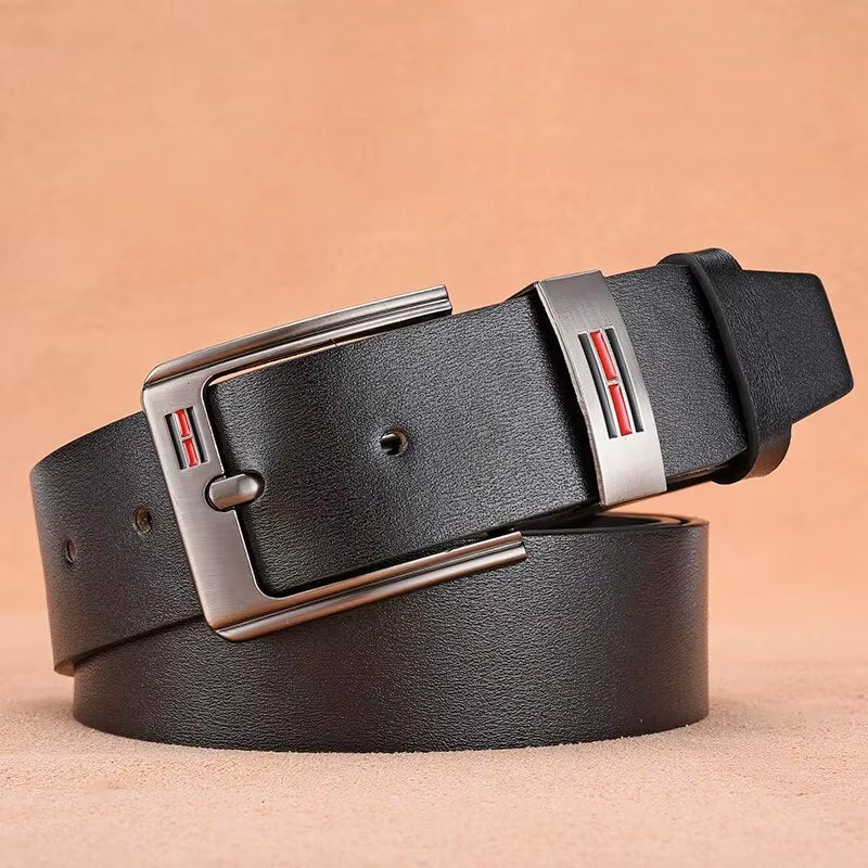 Genuine Leather for Men'S High Quality Buckle Jeans Cowskin Casual Belts Business Cowboy Waistband Male Fashion Designer 2025New
