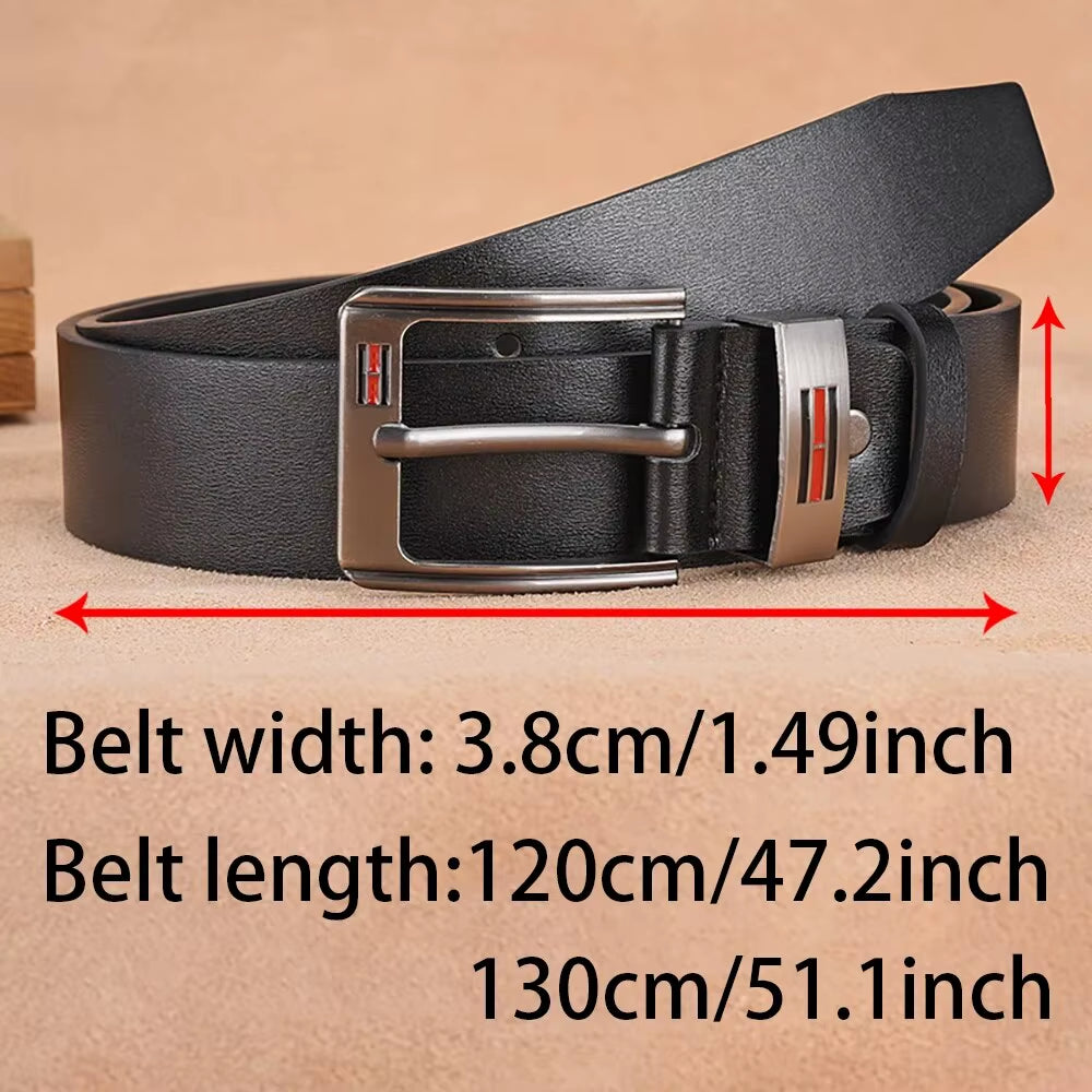 Genuine Leather for Men'S High Quality Buckle Jeans Cowskin Casual Belts Business Cowboy Waistband Male Fashion Designer 2025New