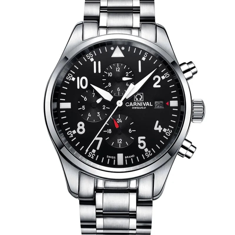 100M Waterproof Dive Watches Men Luxury Brand  Automatic Watch Sapphire Calendar Luminous Stainless Steel Army Watch Men
