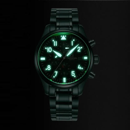 100M Waterproof Dive Watches Men Luxury Brand  Automatic Watch Sapphire Calendar Luminous Stainless Steel Army Watch Men