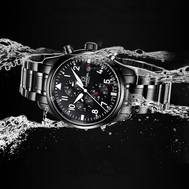 100M Waterproof Dive Watches Men Luxury Brand  Automatic Watch Sapphire Calendar Luminous Stainless Steel Army Watch Men